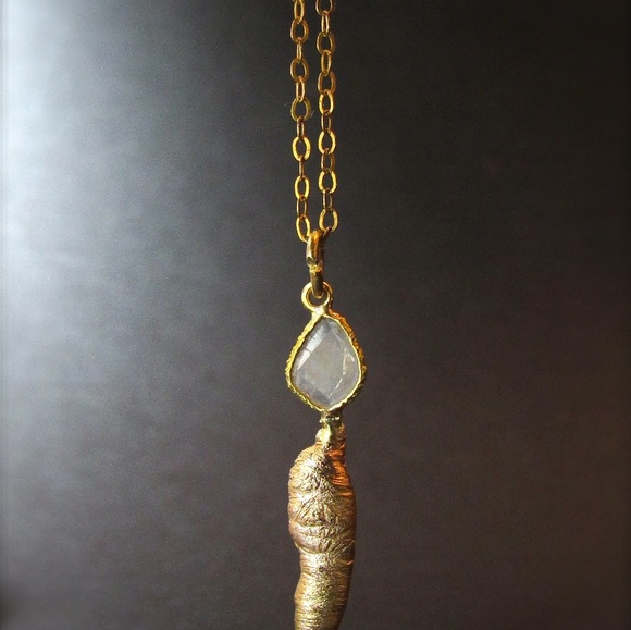 Gold diamond necklace. - Picture 2 of 7